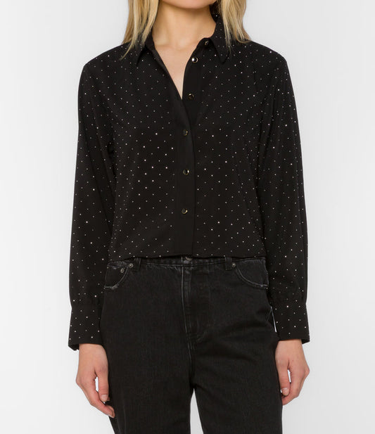 Velvet Heart Lilith Black Rhinestone Shirt