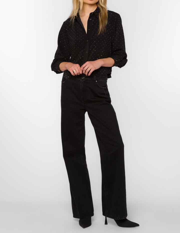 Velvet Heart Lilith Black Rhinestone Shirt