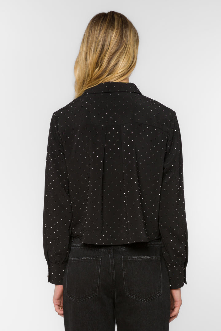 Velvet Heart Lilith Black Rhinestone Shirt