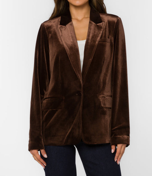 Velvet Heart Lizzy Velvet Brown Blazer