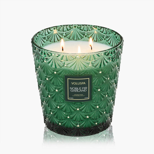Voluspa Noble Fir Garland 3 Wick Hearth Candle 38oz
