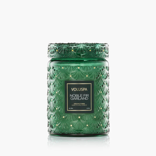 Voluspa Noble Fir Garland Candle Large Jar 18oz