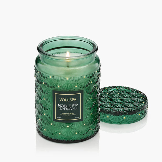 Voluspa Noble Fir Garland Candle Large Jar 18oz