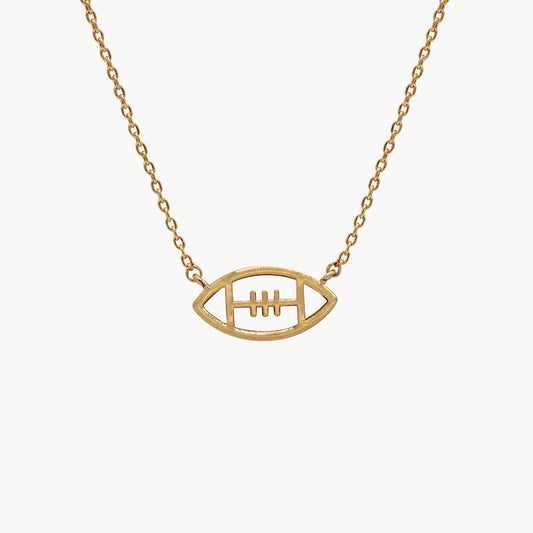 Gold Football Necklace