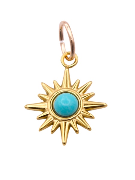 Turquoise Sunburst Charm