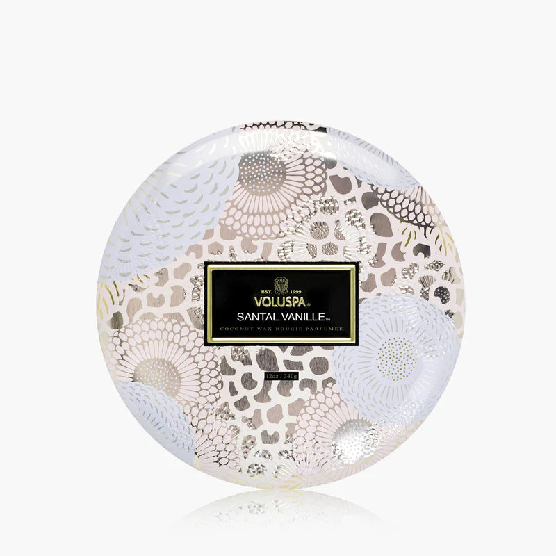 Voluspa Santal Vanille 3 Wick Tin Candle 12oz