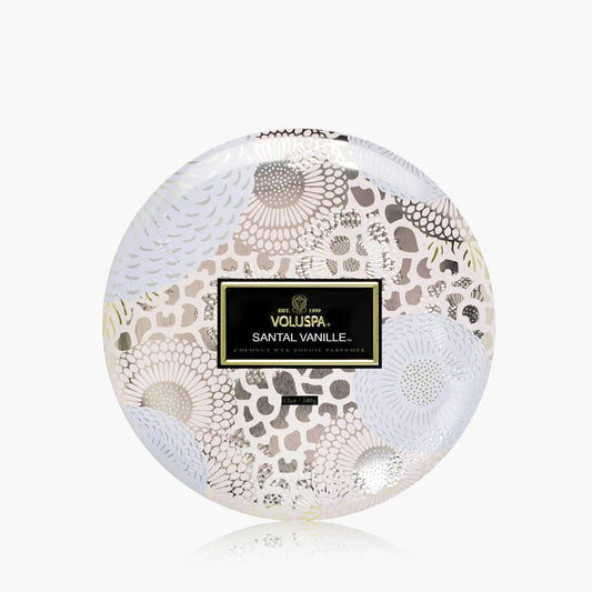 Voluspa Santal Vanille 3 Wick Tin Candle 12oz