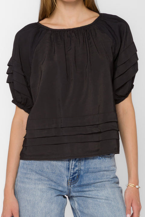 Velvet Heart Tashia Black Short Sleeve Top