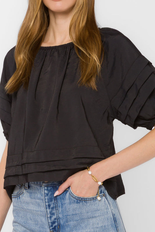 Velvet Heart Tashia Black Short Sleeve Top
