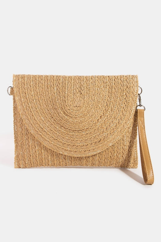 Paper Woven Envelope Clutch Bag