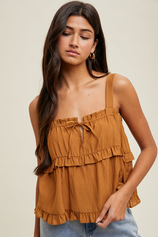 Hannah Ruffle Tiered Cami