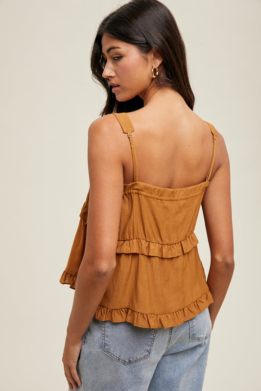 Hannah Ruffle Tiered Cami