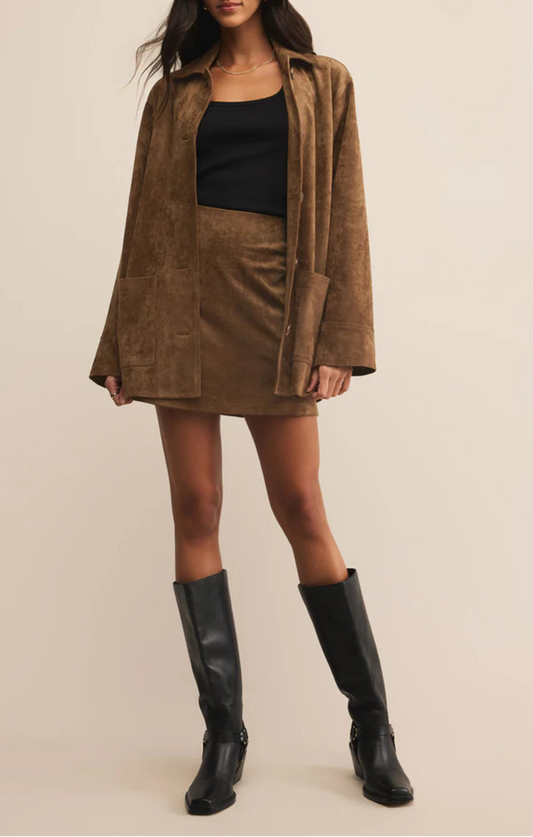 Z Supply Ciera Suede Mini Skirt