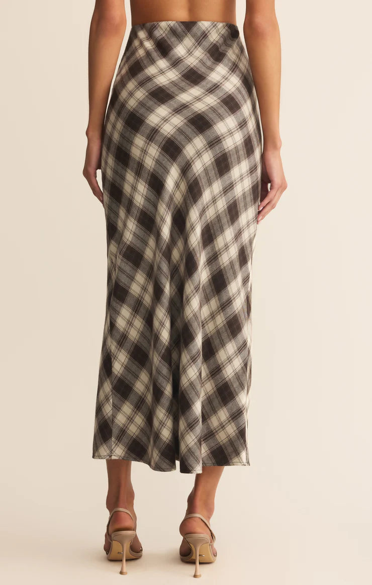 Z Supply Europa Plaid Midi Skirt