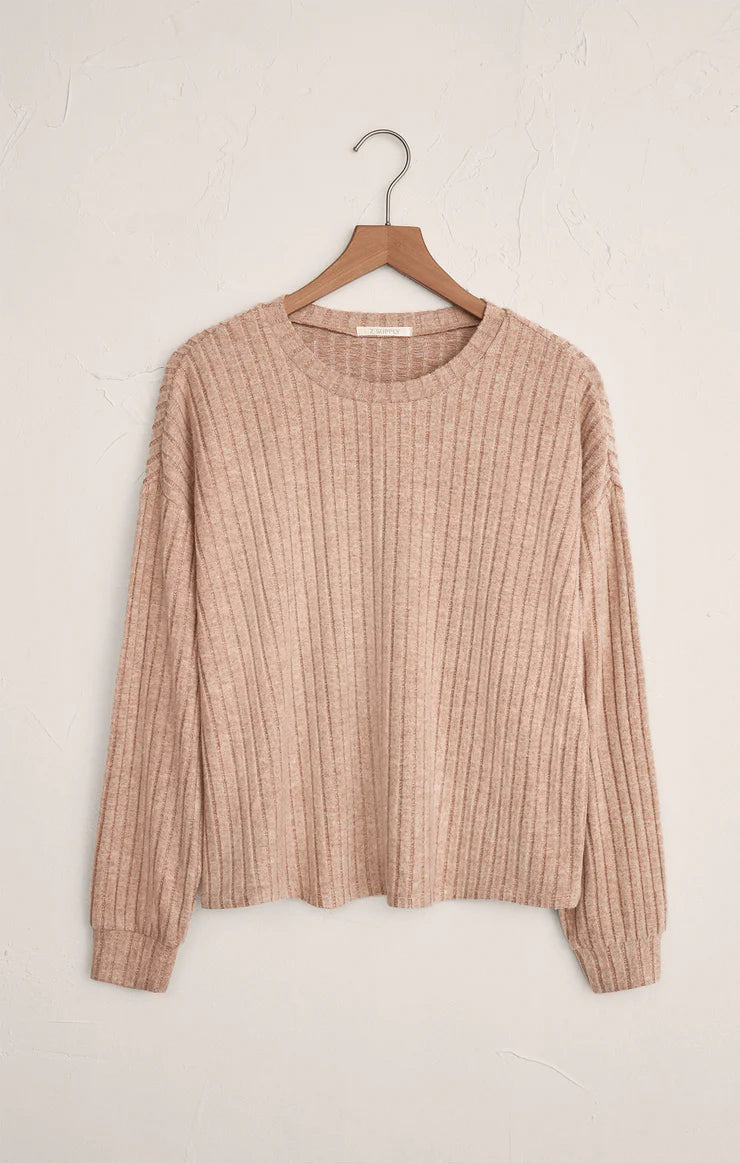 Z Supply| Daydream Silky Rib Long Sleeve Top