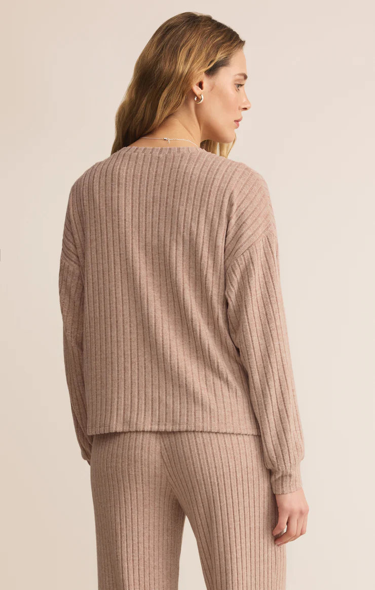 Z Supply| Daydream Silky Rib Long Sleeve Top