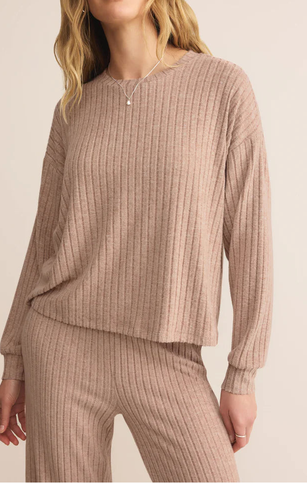Z Supply| Daydream Silky Rib Long Sleeve Top