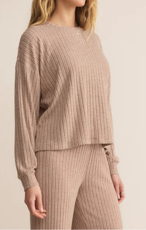 Z Supply| Daydream Silky Rib Long Sleeve Top