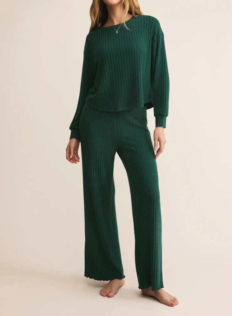 Z Supply Elfie Silky Rib Long Sleeve Top