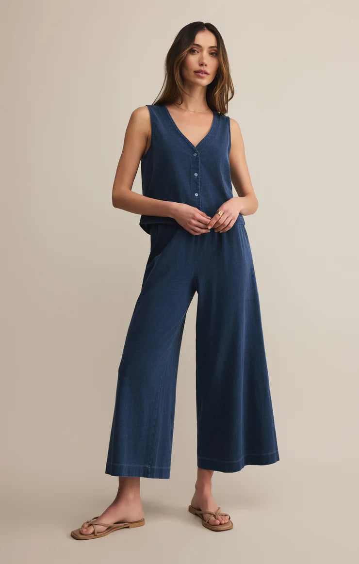 Z Supply Solace V-Neck Jersey Denim Tank