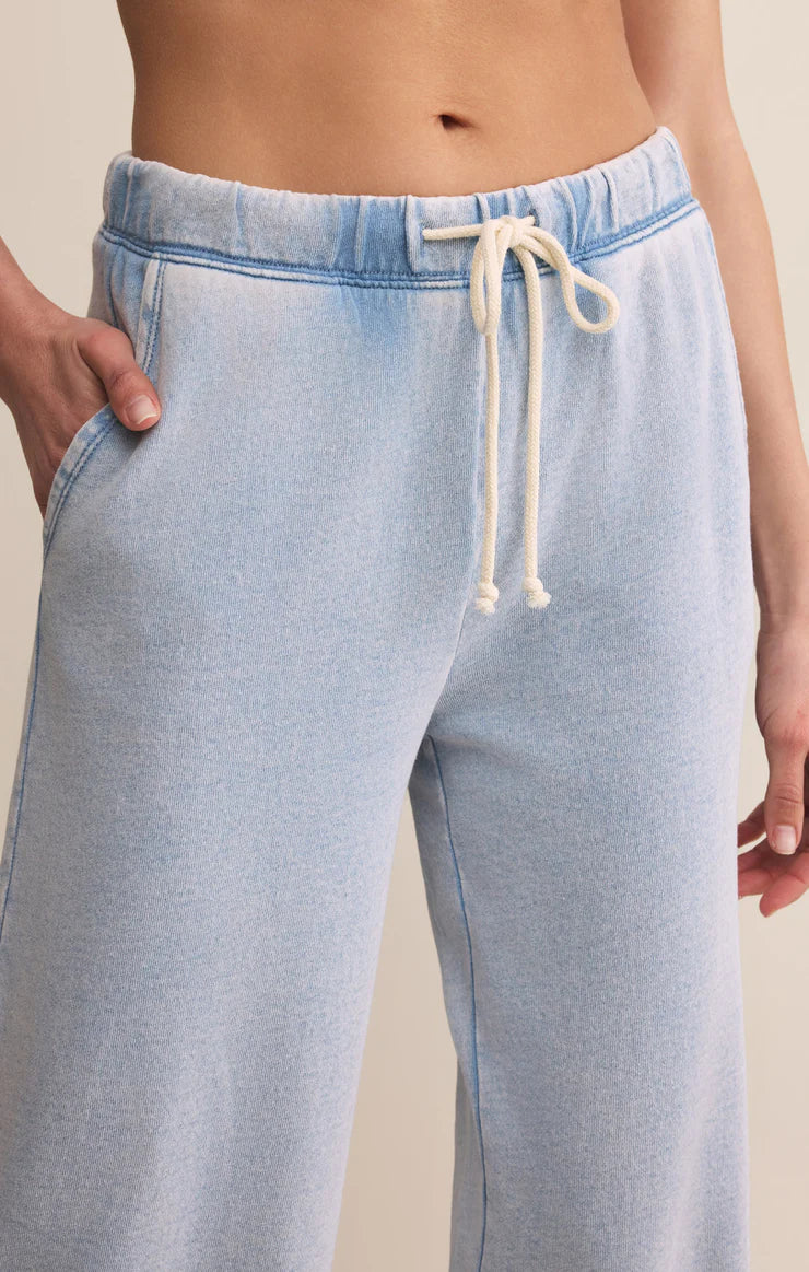 Z Supply Hunter Knit Denim Pant in Washed Indigo