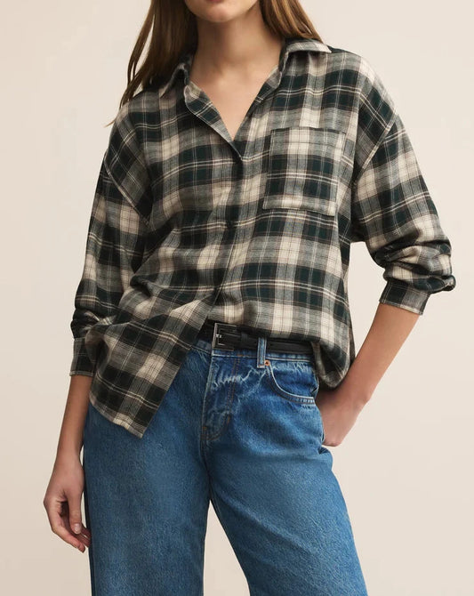 Z Supply River Plaid Button Up Shirt