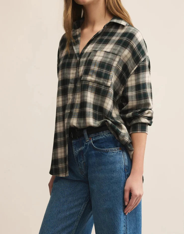Z Supply River Plaid Button Up Shirt