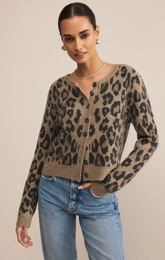Z Supply Outlook Leopard Cardigan