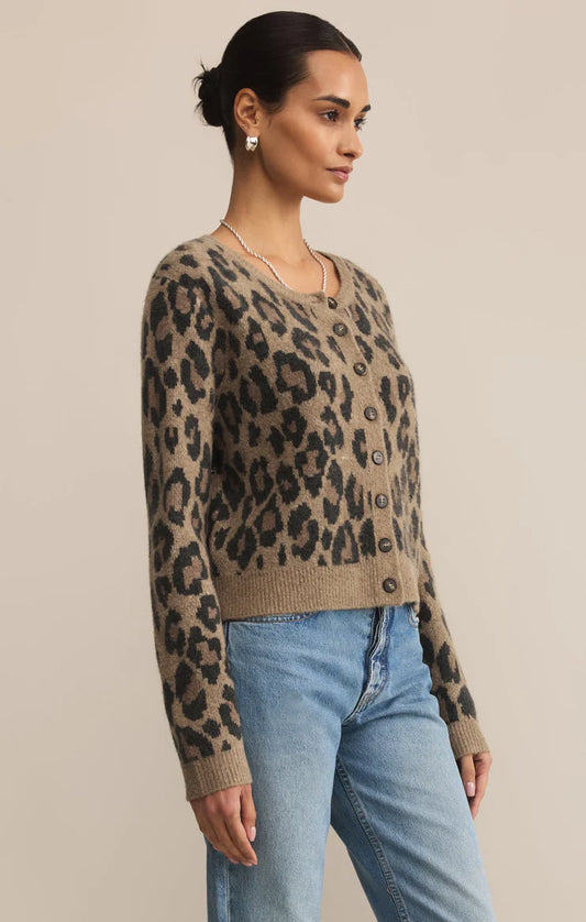 Z Supply Outlook Leopard Cardigan