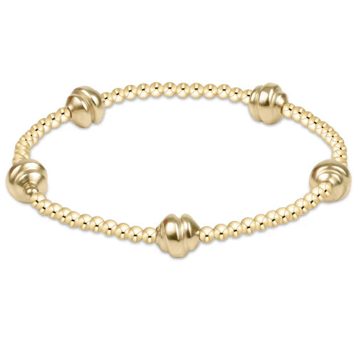 admire small gold 2.5mm bead bracelet - gold by enewton