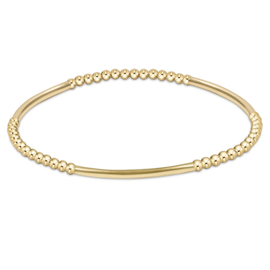 Enewton bliss bar gold pattern 2.5mm bead bracelet - gold