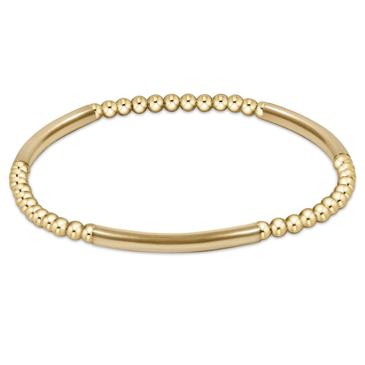Enewton bliss bar gold pattern 3mm bead bracelet