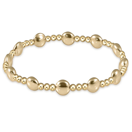 Enewton honesty gold sincerity pattern 6mm bead bracelet - gold