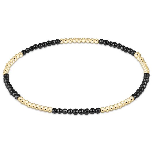 enewton  blissful pattern 2mm bead bracelet - faceted hematite