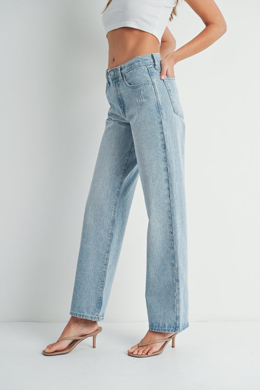 Light Denim Relaxed Straight Jean