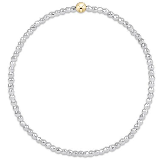 enewton  bright silver faceted hematite 2mm bead bracelet