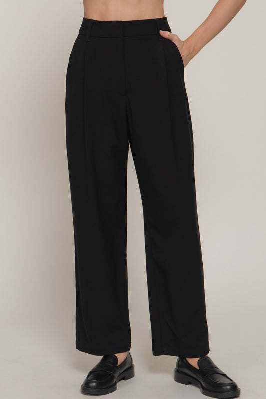 Effortless Front Pleat Pants