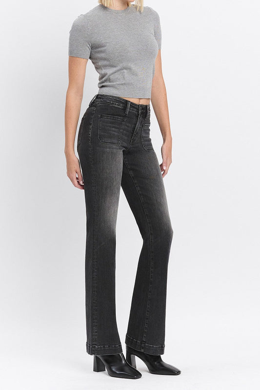 Lynn High Rise Patch Pocket Flare Jean
