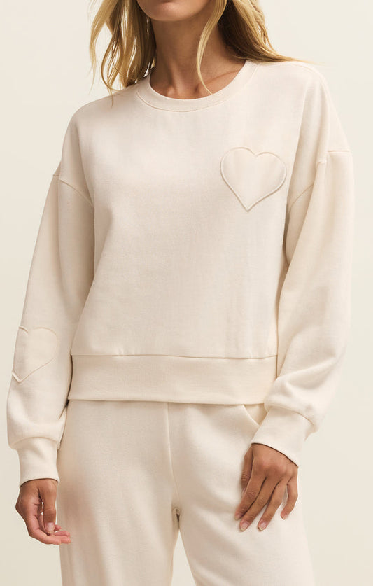 Z Supply Heart It Fleece Sweatshirt