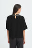 Frances Short Sleeve Black Sweater