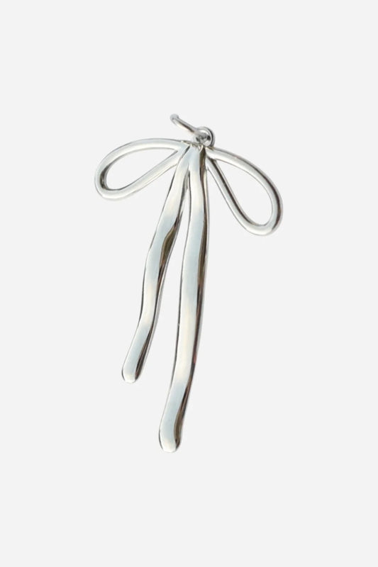 Farrah B Long Bow Charm in Silver