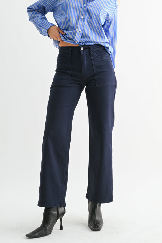 Utility Pocket Relaxed Navy Jean