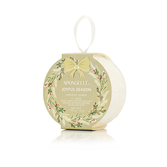 Spongelle Joyful Season - Apricot Amber Holiday Wreath Body Buffer