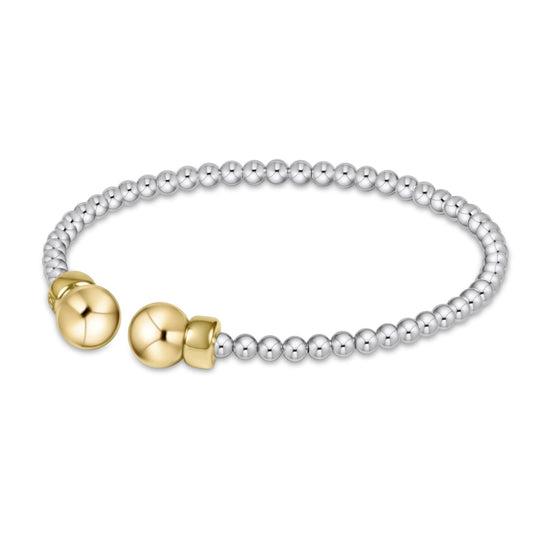 enewton classic sterling mixed metal 3mm bead cuff