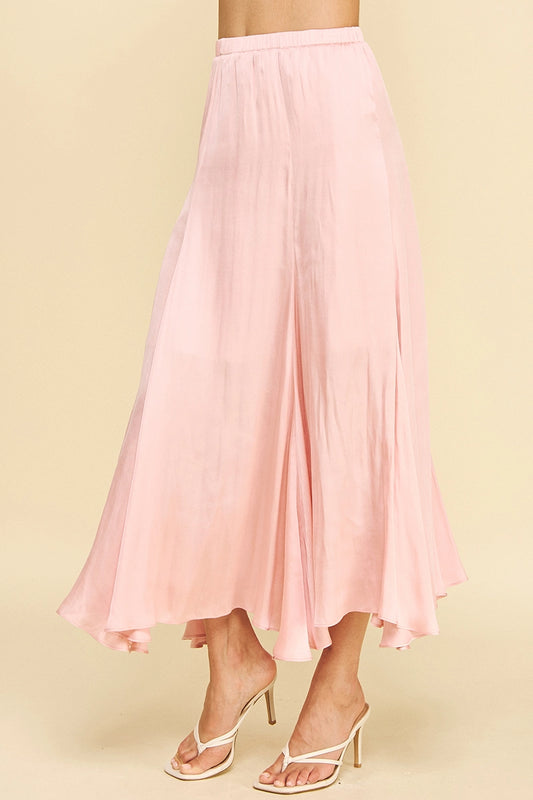 Lane Blush Midi Skirt