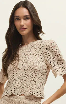 Z Supply Raquel Lace Cropped Top