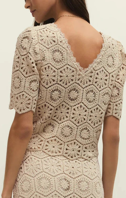 Z Supply Raquel Lace Cropped Top