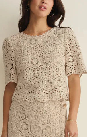 Z Supply Raquel Lace Cropped Top