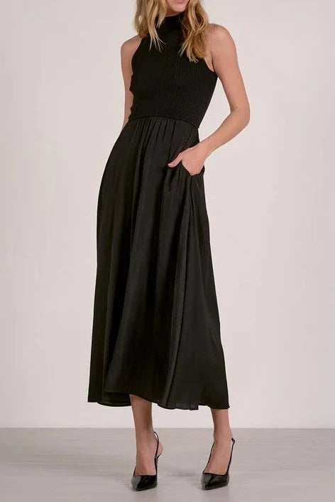 Everly Black Midi Dress