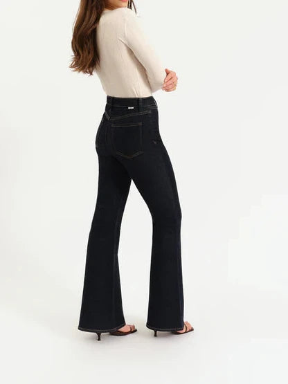 Daze Sunset Flare High Rise Leg in Rinse